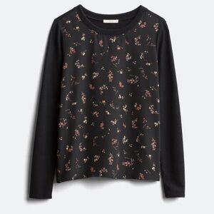 Kaileigh Soll Mixed Material Long Sleeve Floral Top from StitchFix